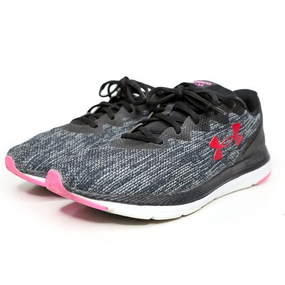 Under Armour Charged Impulse 2 Knit Running Shoe Sneaker Gym Outdoors Black Pink - Picture 10 of 10